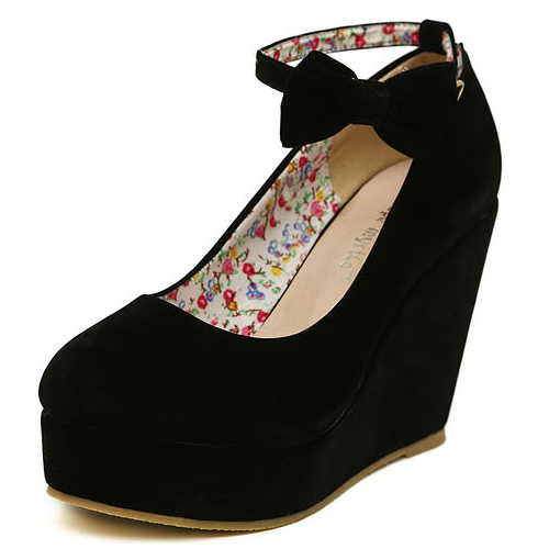 closed toe wedge ankle strap