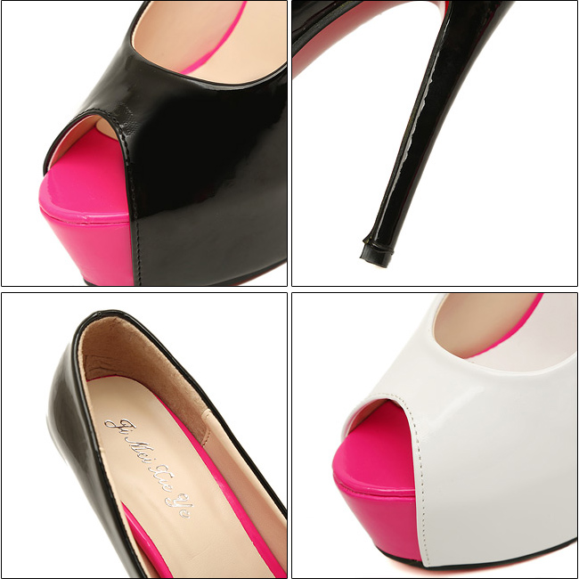 patent white heels