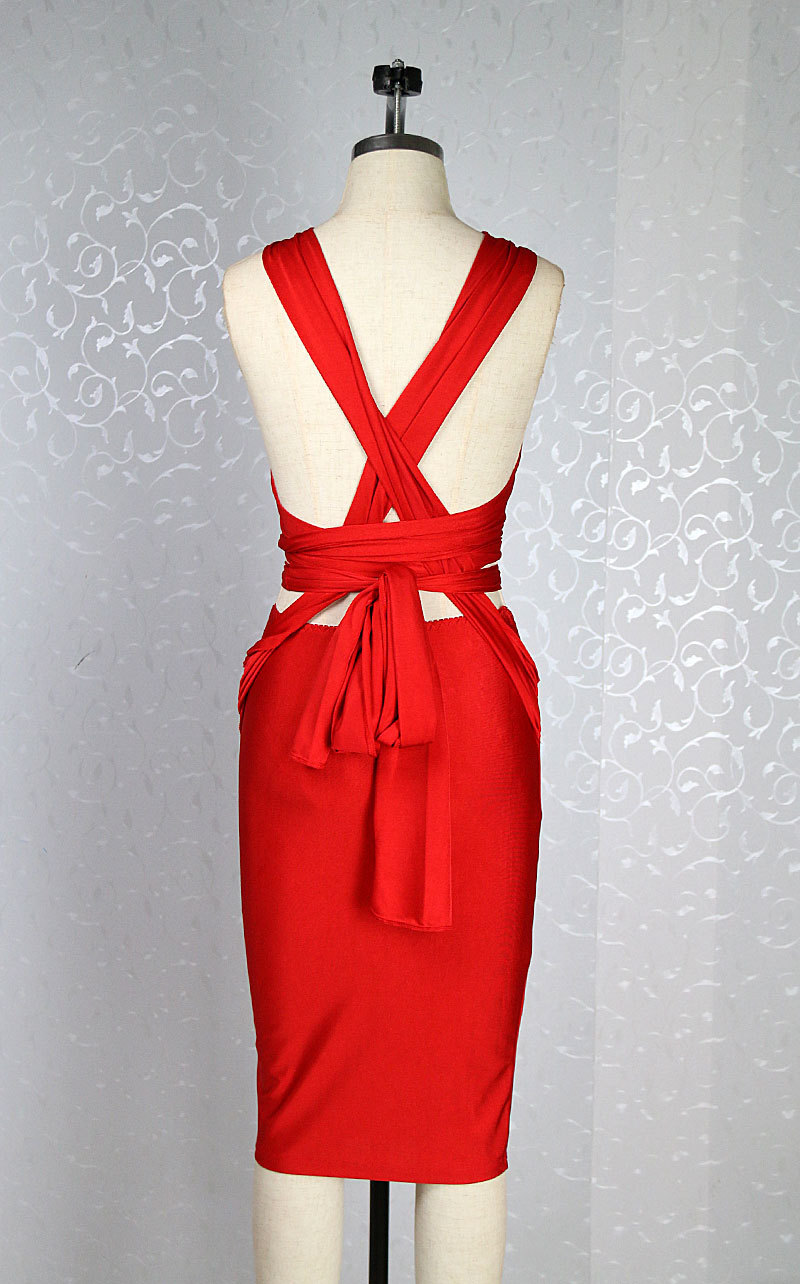 Sexy V Neck Tank Sleeveless Red Polyester Sheath Mini Dress Dresses Lovelywholesale Wholesale